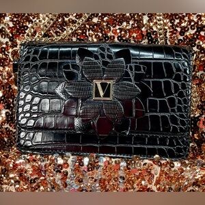 Victorias Secret Crossbody To Shoulder Bag Mini Bag Midnight Croc Black